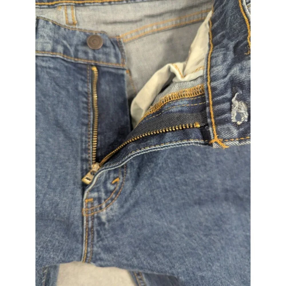 Levis 505 Jeans Mens Size 32x34 Blue Classic Straight Comfort Dark Wash Cowboy